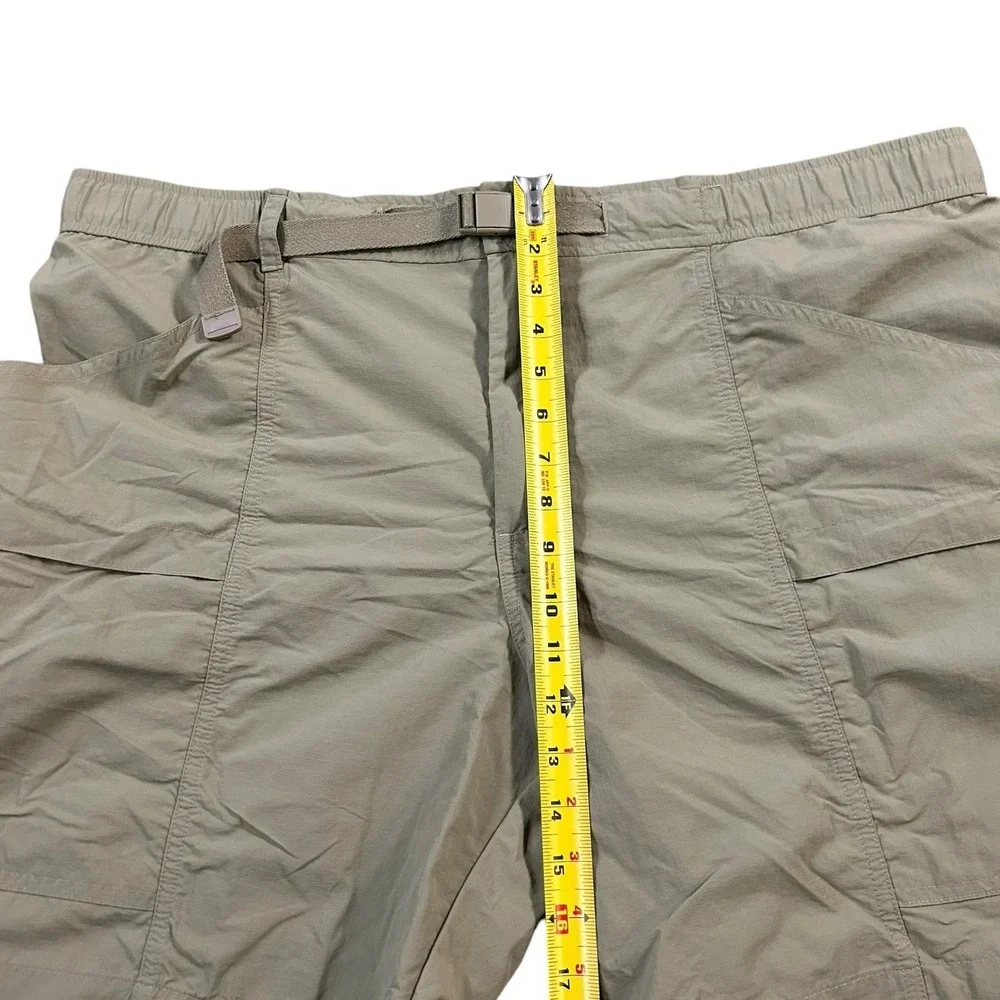 Eddie Bauer Shorts Mens 2XL Green Chino Cargo Pockets‎ Belted